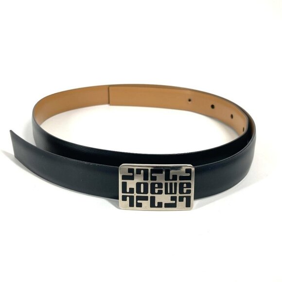 LOEWE Logo buckle belt Leather Black - Picture 1 of 11